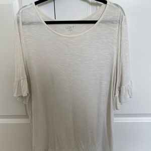 Loft soft peplum sleeve top